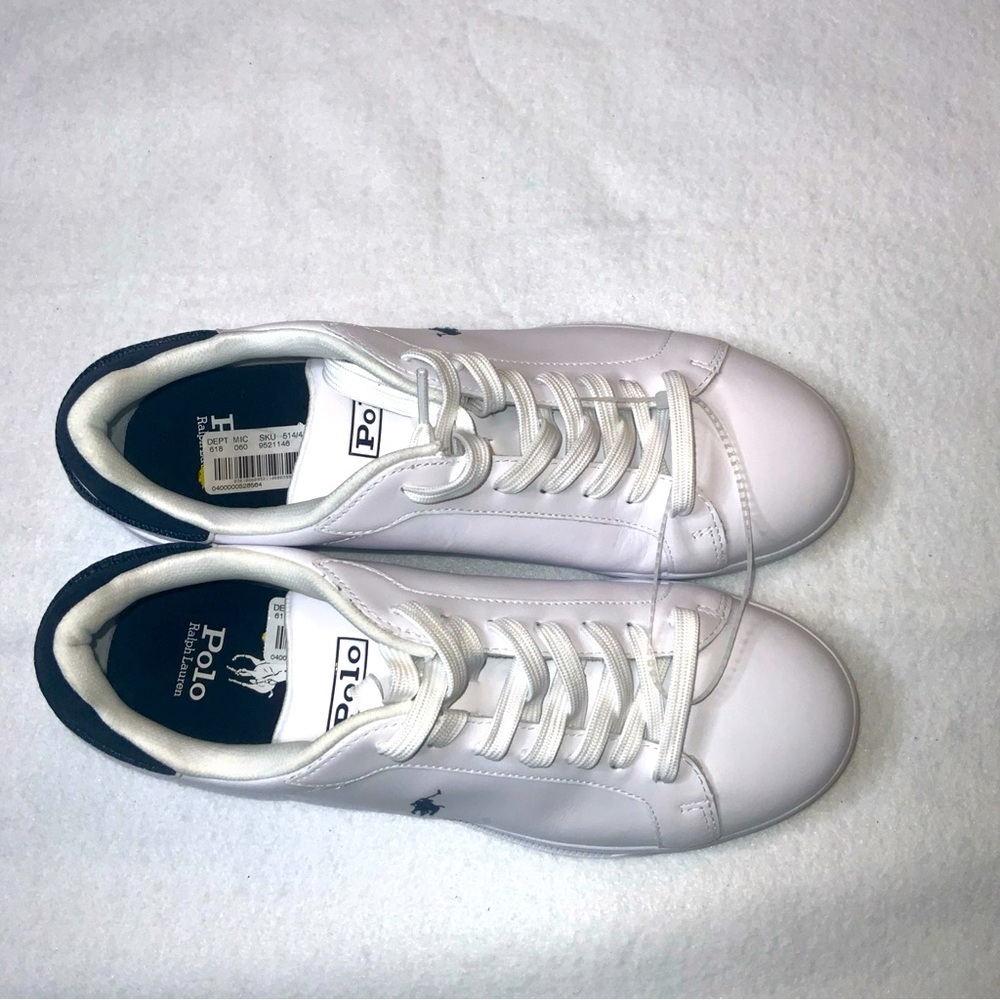 Polo Ralph Lauren Men’s Heritage Court lll Leather Sneaker Size 10 - Picture 9 of 14